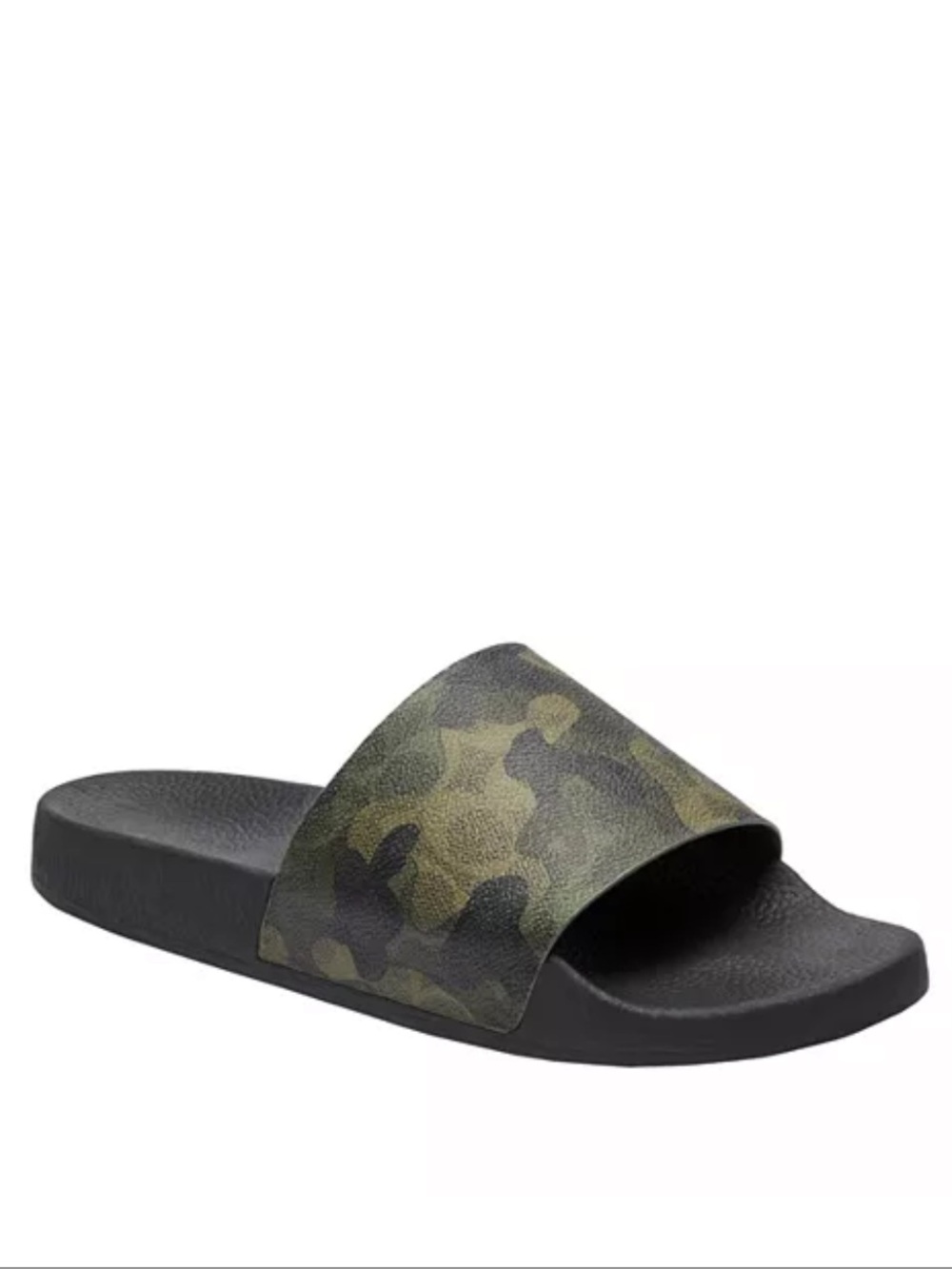 NIB COACH GREEN Signature CAMO SLIDES 11D